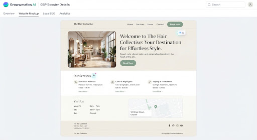 AI-generated Google Business Profile post calendar